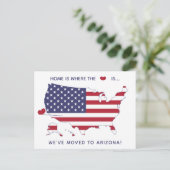 Thuis is waar het hart is - Verplaatst naar Arizon Briefkaart (Staand voorkant)