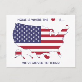 Thuis is waar het hart is - Verplaatst naar Texas Briefkaart