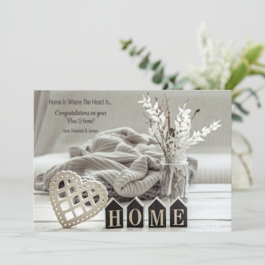 Thuis is waar het hart Kaart is (Staand voorkant)