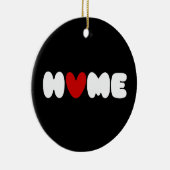 Thuis is waar het hart keramisch ornament (Rechts)