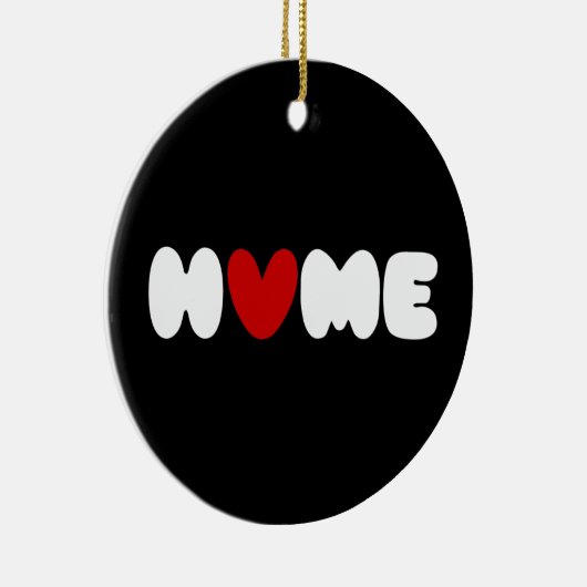 Thuis is waar het hart keramisch ornament (Rechts)