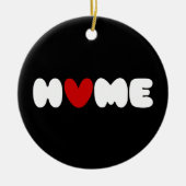 Thuis is waar het hart keramisch ornament (Voorkant)