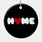 Thuis is waar het hart keramisch ornament (Achterkant)