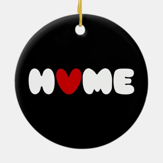 Thuis is waar het hart keramisch ornament (Achterkant)