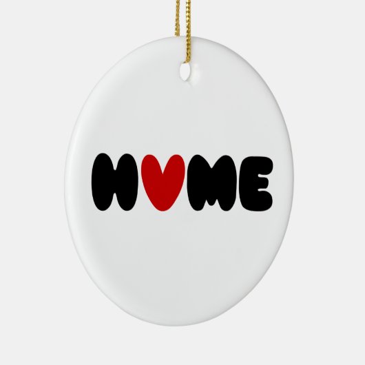 Thuis is waar het hart keramisch ornament (Rechts)