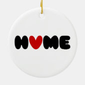 Thuis is waar het hart keramisch ornament (Achterkant)