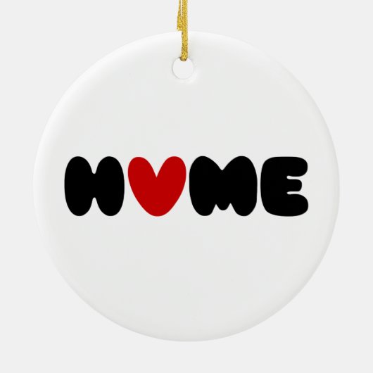 Thuis is waar het hart keramisch ornament (Achterkant)