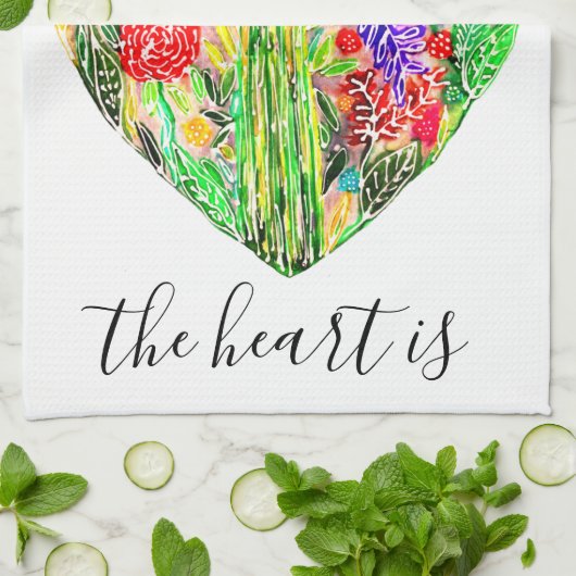 Thuis is waar het hart keukenhanddoek is (Gevouwen)