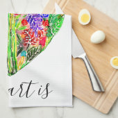 Thuis is waar het hart keukenhanddoek is (Quarter Fold)