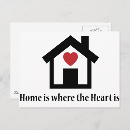 Thuis is waar het hart ligt briefkaart (Voorkant / Achterkant)