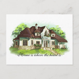 Thuis is waar het hart ligt briefkaart