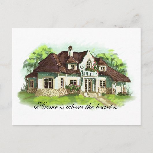 Thuis is waar het hart ligt briefkaart (Voorkant)