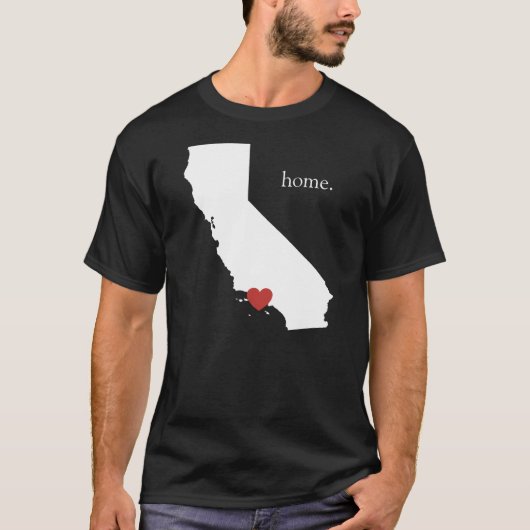 Thuis is waar het hart ligt - Californië T-shirt (Voorkant)