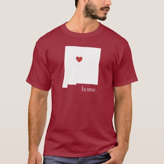 Thuis is waar het hart ligt - Nieuw Mexico T-shirt (Voorkant)