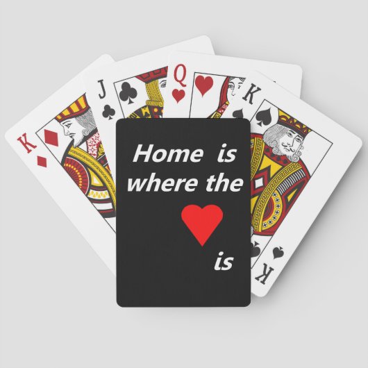 Thuis is waar het hart ligt pokerkaarten (Achterkant)