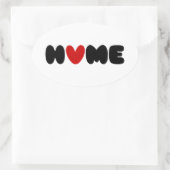 Thuis is waar het hart ovale sticker (Tas)