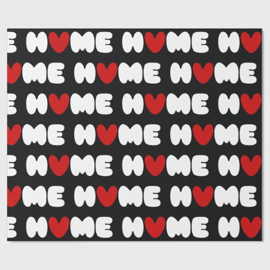 Thuis is waar het hart papier verpakt (Vlak)