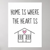 Thuis is waar het hart poster (Voorkant)