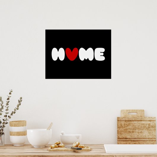 Thuis is waar het hart Poster is (Keuken)