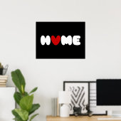 Thuis is waar het hart Poster is (Thuiskantoor)