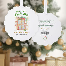 Thuis is waar het hart | Realtor Hang Christmas Ornament Kaart
