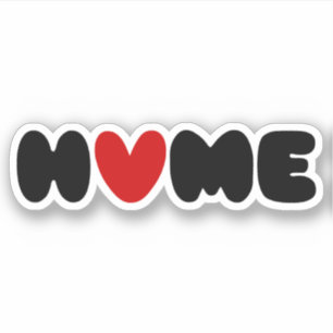 Thuis is waar het hart sticker
