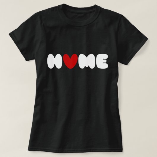 Thuis is waar het hart T-shirt is (Design voorkant)