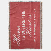 Thuis is waar het hart uit de trommel bestaat deken (Voorkant Verticaal)