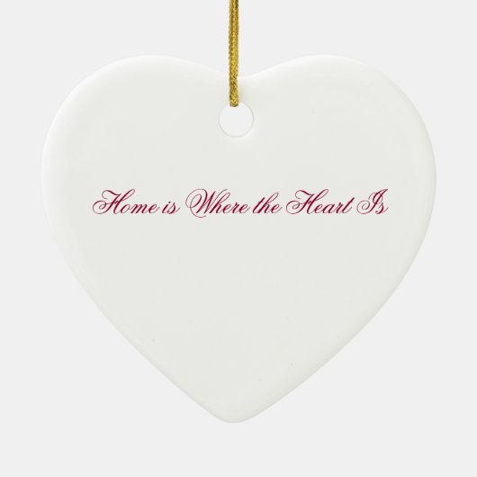 Thuis is waar het hart versierd is keramisch ornament (Achterkant)