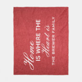 Thuis is waar het hart vlooienbak is fleece deken (Voorkant)