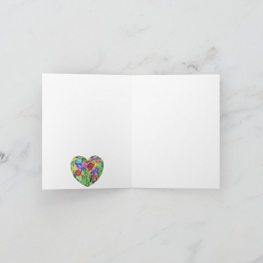 Thuis is waar het hart Wenskaart is Kaart (Binnen)