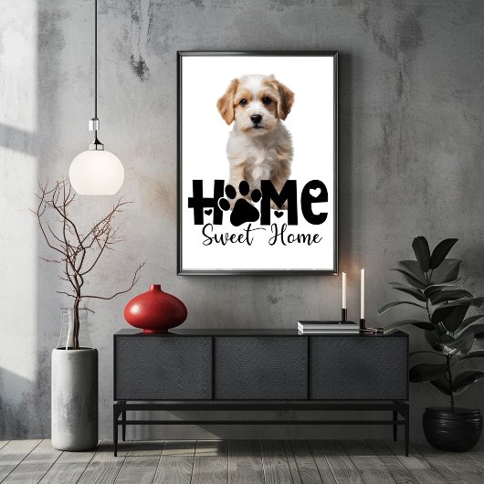 Thuis is waar het hart woont Hond Poster