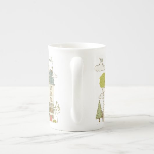 Thuis is waar het hart zich bevindt porselein kop (Achterkant)