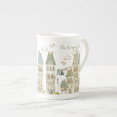 Thuis is waar het hart zich bevindt porselein kop (Voorkant rechts)