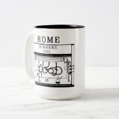 Thuis is waar het hout Mok is (Voorkant links)