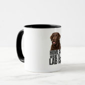 Thuis is waar het Lab is Koffiemok Mok (Voorkant links)