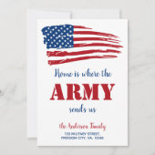 Thuis is waar het leger ons leger stuurt dat ons n aankondiging (Voorkant)