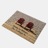 Thuis is waar het materiaal zich bevindt deurmat (Schuin)