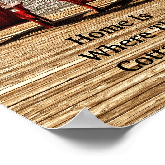 Thuis is waar het materiaal zich bevindt poster (Hoek)