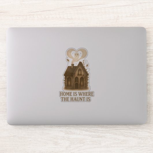 Thuis Is Waar Het Spookhuis Gezellig Is Sticker (Computer)