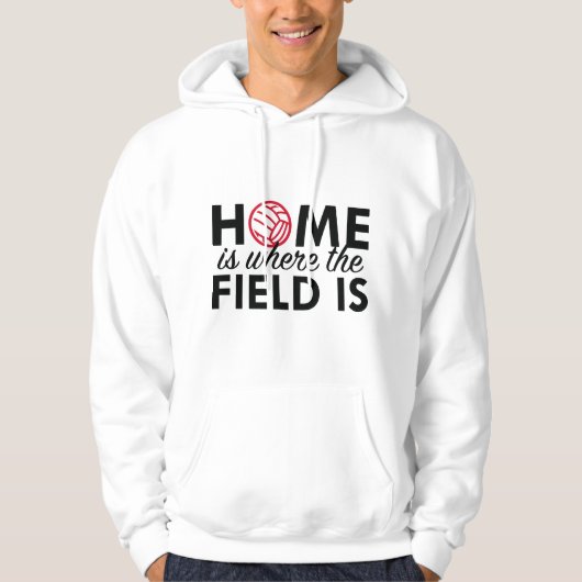 Thuis is waar het veld zich bevindt hoodie (Voorkant)