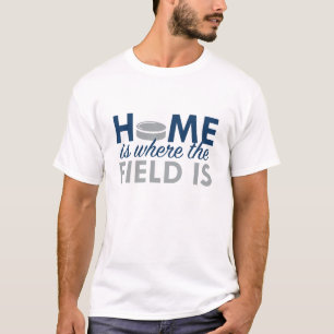 Thuis is waar het veld zich bevindt t-shirt
