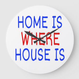 THUIS IS WAAR HUIS BLAUW & ROOD LETTERTYPE IS GROTE KLOK