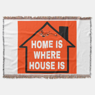 THUIS IS WAAR HUIS WITTE LETTERS OF ORANJE ACHTERG DEKEN