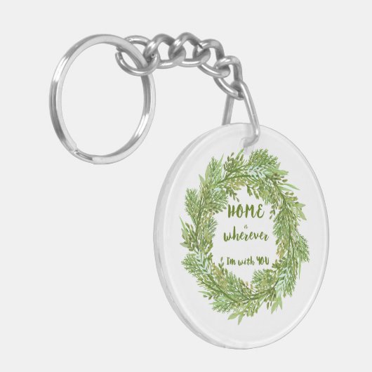 Thuis is waar ik bij je ben sleutelhanger (Voorkant Links)