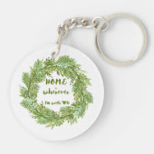 Thuis is waar ik bij je ben sleutelhanger (Achterkant)