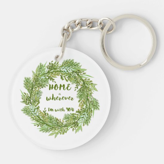 Thuis is waar ik bij je ben sleutelhanger (Achterkant)