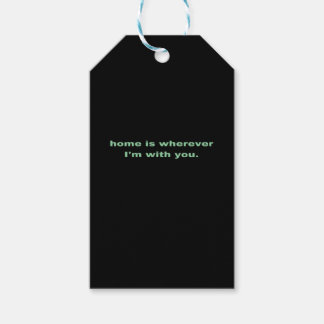 Thuis is waar ik bij jou ben Groen Minimalistische Cadeaulabel