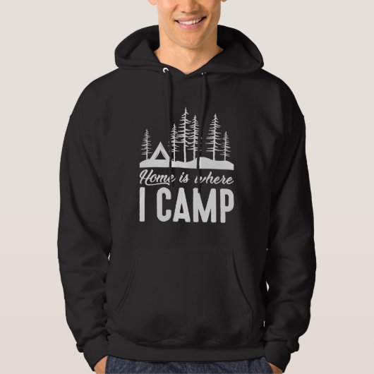 Thuis is waar ik mee kamp hoodie (Voorkant)