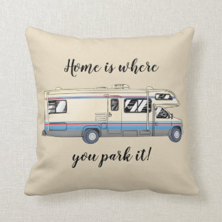 Thuis is waar je de Motorhome Pillow parkeert Kussen